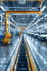 Fototapeta premium The robotic arm production line in modern factories