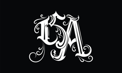 K A letter custom style design