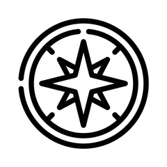 compass line icon