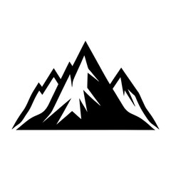 mountains vector design line art illustration on white background 