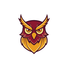 Fototapeta premium Owl head mascot logo design vector template. Owl head illustration.