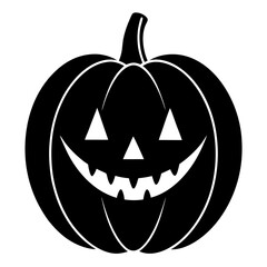 Pumpkin Halloween vector illustration black design