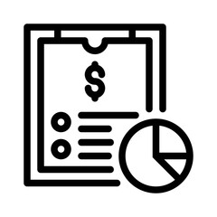 financial planning line icon