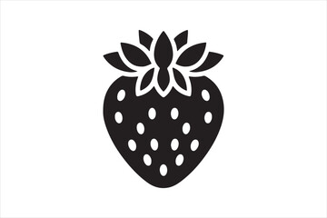 Strawberry Silhouette Vector Illustration