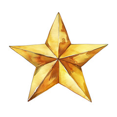Elegant Golden Star Design with Intricate Geometric Details