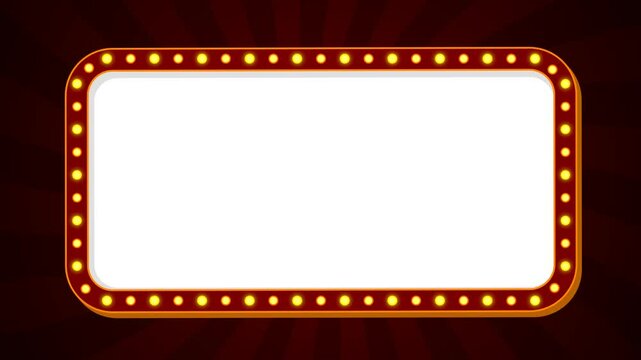 signboard retro style bulb frame for sale and promotion background