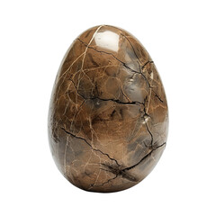 Polished Brown Decorative Egg Shape Stone with Natural Patterns.
