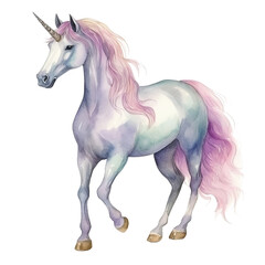 Majestic Unicorn with Colorful Mane and Sparkling Horn.