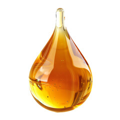 Glowing Drop of Golden Oil in a Decorative Glass Container