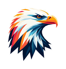 eagle head - low poly design style (artwork 1)