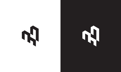 Obraz premium MN logo, monogram unique logo, black and white logo, premium elegant logo, letter MN Vector