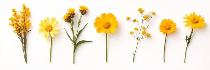 Collection of Yellow Daisy and Tickseed Flowers, a beautiful floral arrangement showcasing the vibrancy of yellow, representing joy, optimism, and new beginnings.