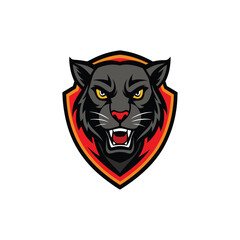 Panther head mascot logo design vector template. Mascot template for sport team, esport, gaming, team logo.
