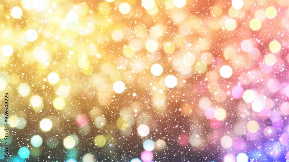 Poster abstract bokeh background with sparkling lights and colorful blur