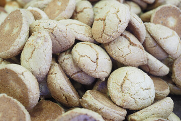 Mix of sweet cookies at bakery 