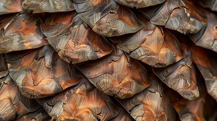 Close-Up of Pine Cone Scales