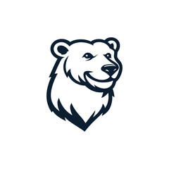 polar bear mascot logo vector design illustration