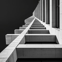 A tall building with a long, narrow window. The window is the only thing that is visible in the image
