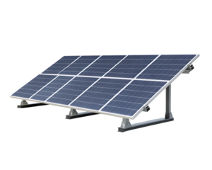 Solar Power Array: Modern solar panels bask in the sun, promising clean, sustainable energy.  
