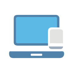 laptop icon vector. illustration 