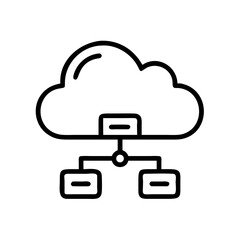 Cloud storage icon vector illustration 