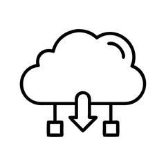 Cloud storage icon vector illustration 