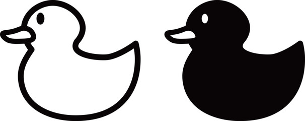 アヒル　おもちゃ　アイコン