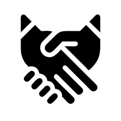 Handshake icon vector illustration 