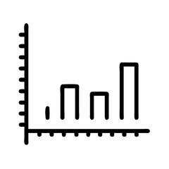 Stock market graph icon  vector
