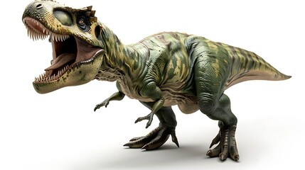 Fototapeta premium Realistic D Render of a Dinosaur with Open Mouth and Sharp Teeth