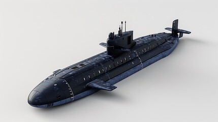 Modern Submarine Military Naval Warfare Vessel
