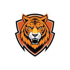 tiger head with your company logo vector illustration
