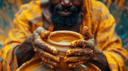 Clay artistry: pottery, practice of molding clay into various forms, blending traditional techniques with modern designs to produce unique, handcrafted ceramics for use and aesthetic enjoyment.