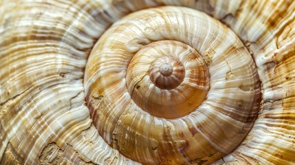 Close-up of a Seashell's Spiral Pattern