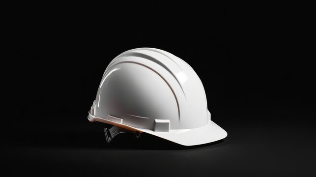 White Hard Hat Mockup for Construction or Industrial Safety, perfect for branding, safety signage, or product design.