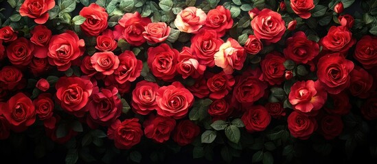 Red Roses Floral Background