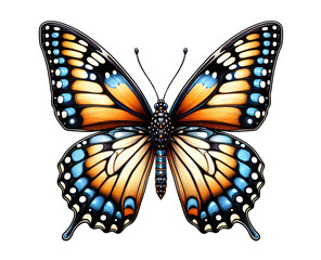 Obraz premium yellow butterfly vector illustration design isolated on transparent background