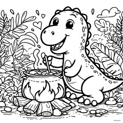Happy Dino Coloring Books for Kids 