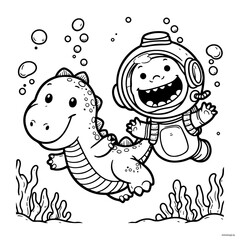 Happy Dino Coloring Books for Kids 