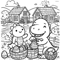 Happy Dino Coloring Books for Kids 