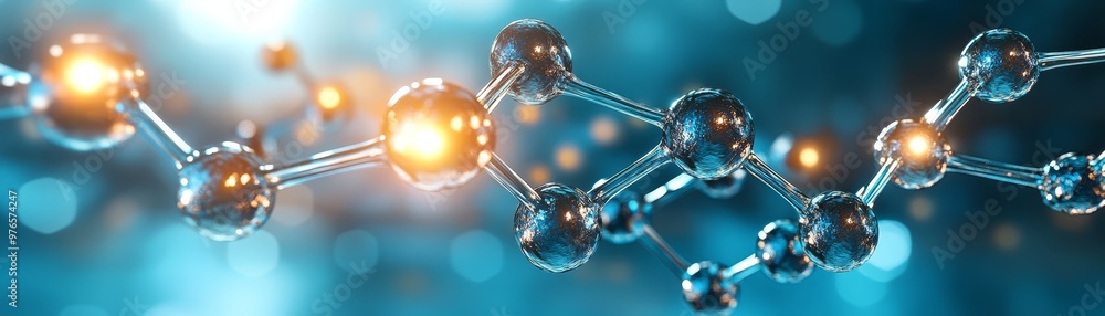 Aufkleber d molecular structure abstract science background