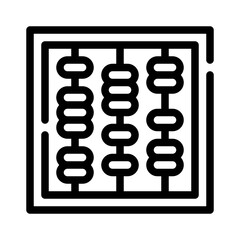 abacus line icon