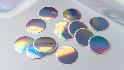 100pcs Flat Round Sequin Paillettes Edge Hole Half Transparent Loose Sequins for Embroidery, Bridal, Applique, Arts, Crafts, and embellishmen 40mm RD320 ai generative