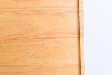 brown wooden tray isolated on white background