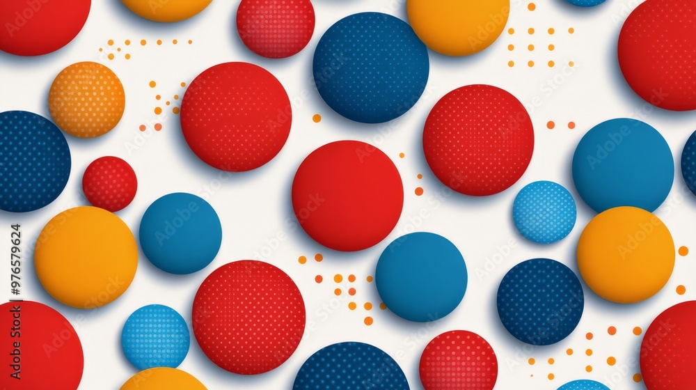 Poster abstract colorful circle pattern background design