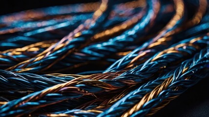 close up of colorful rope