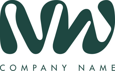 Creative Abstract Initial Letter MW Logo Design