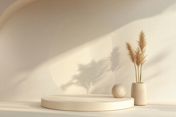Beige Podium Minimalism.