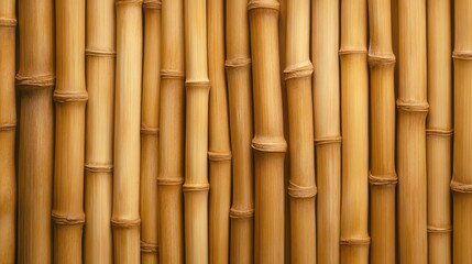 Fototapeta premium Natural Bamboo Texture Background Closeup Of Brown Bamboo Sticks