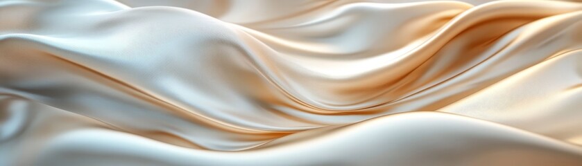 Obraz premium Abstract Smooth Beige and White Fabric Background